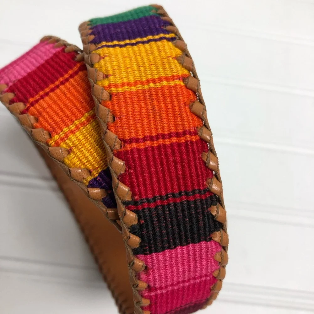 3 for $25 Colorful Boho Whipstitched Belt